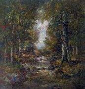 River in a forest unknow artist